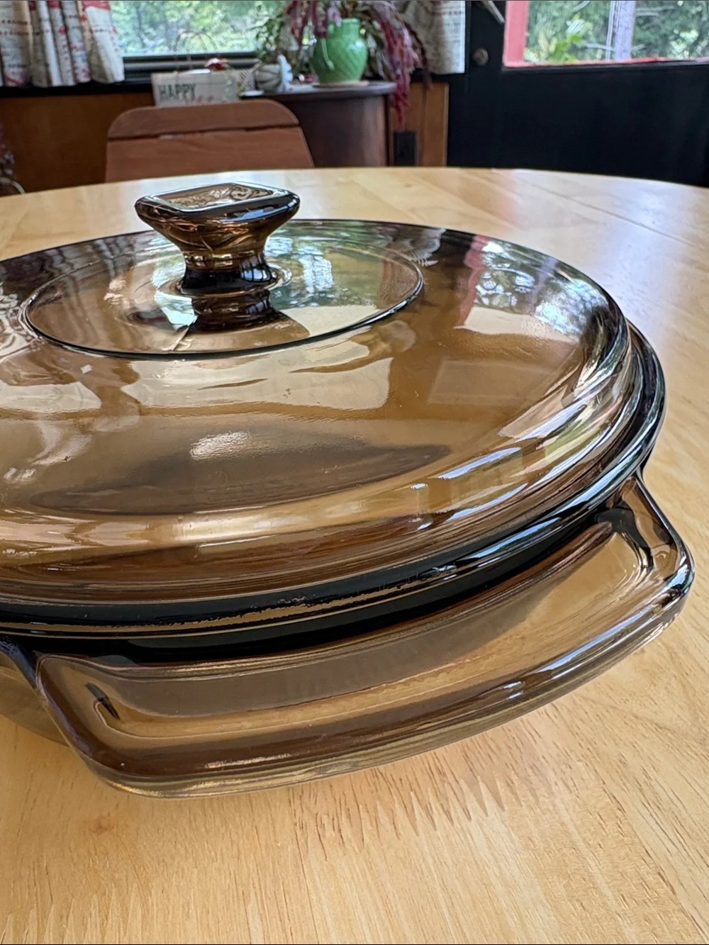 🧑‍🍳 Anchor Hocking 1.5 Qt Vibrage Amber Casserole Dish with Lid